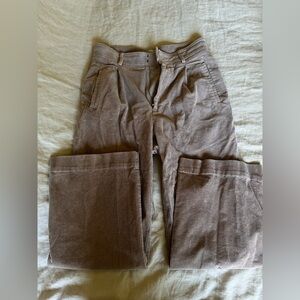 Everlane Corduroy Wide Leg High Rise Trousers, Teddy Brown